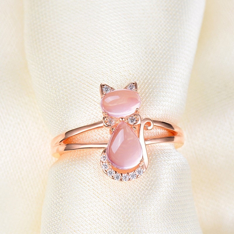 Cat Ring i Rosa Guld