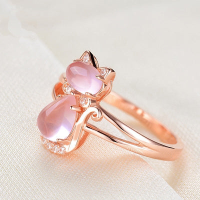 Cat Ring i Rosa Guld