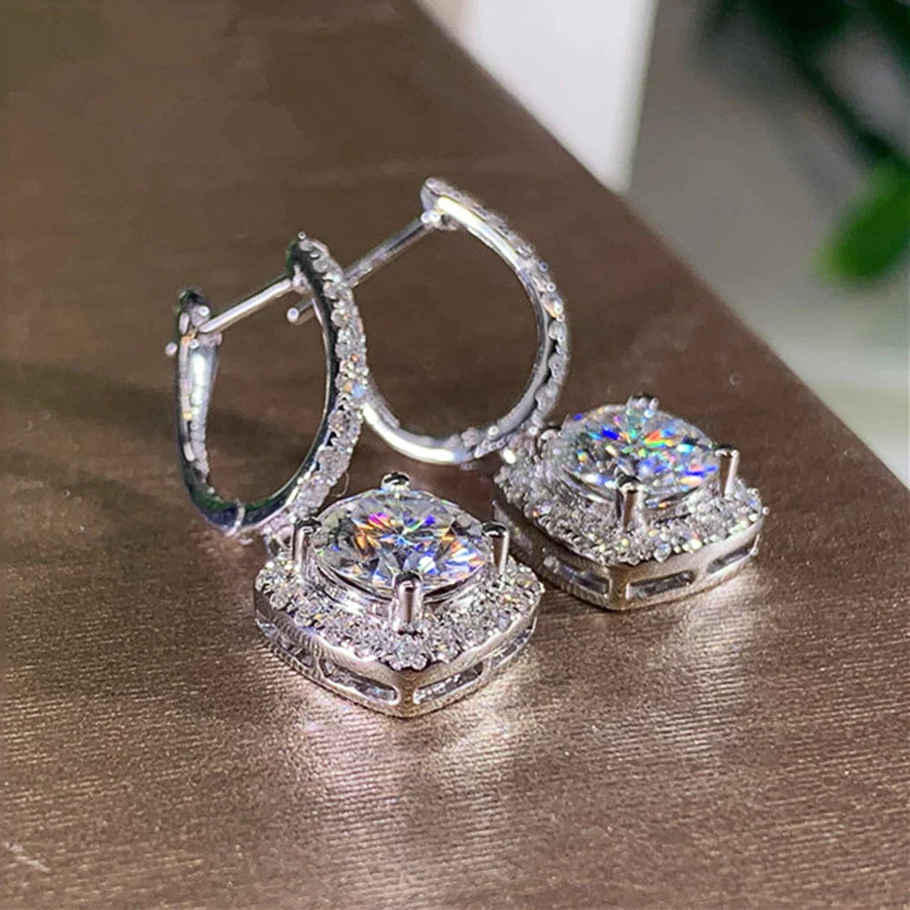 Cubic Zirconia øreringe i sterling sølv