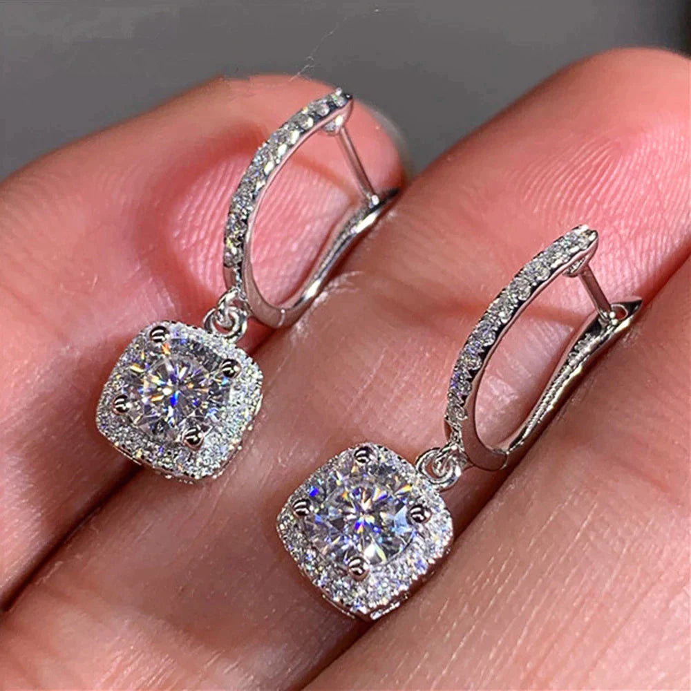 Cubic Zirconia øreringe i sterling sølv