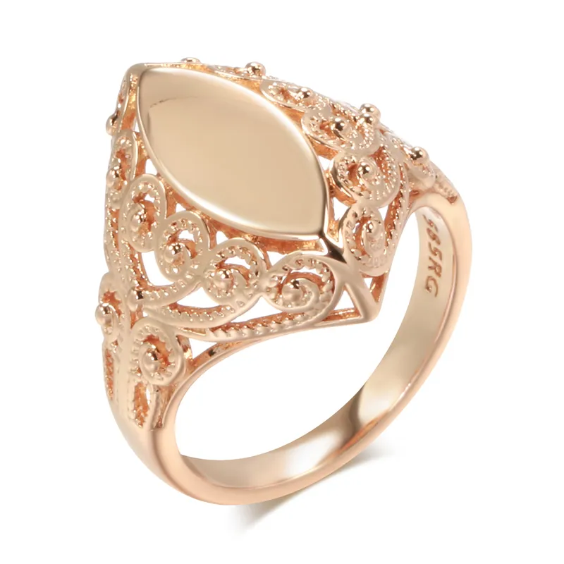 Elegant hul guldbelagt ring